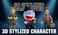 model a custom stylized 3d character for animation or games