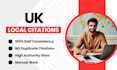 create 220 real UK local citations and UK directories