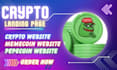 design beatify meme coin website, crypto landing page, pepe, crypto website