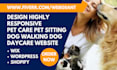 design pet care pet store pet grooming pet sitting dog sitting walking website