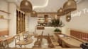 design 3d coffee shop café and restaurant interior