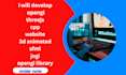 develop threejs,webgl vulkan cpp sfml jogi 3d animated website and graphic