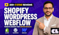 design and develop a professional wordpress website, ecommerce website