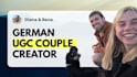 be authentic travel couple ugc creator in german
