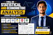 do statistical and econometric analysis using your data