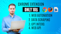 create any kind of chrome extension or web  automation script
