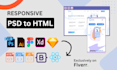 convert psd to html css with responsive using bootstrap 5