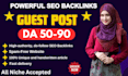 publish a guest post with dofollow backlinks on my high quality website