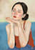 paint a portrait with oil painting in impressionism art