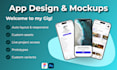 do amazing app designs in figma, uiux designs, app designs