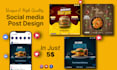 design professional social media posts for facebook, instagram and linkedin