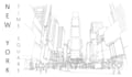 do landmarks and buildings hand drawn illustrations
