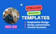 design template using javascript, CSS, and HTML