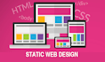 develop any static website with Html, Css and Bootstrap