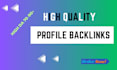 create 600 social media SEO profile backlinks