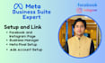 setup meta business suite, fix issues, and setup ads account