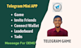 make crypto miniapp,webapp,game on telegram