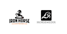 design creative racing, horse logo with satisfaction guaranteed