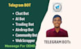 create telegram bots,chatbot,shopbot,clawdbot with python