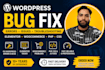 fix wordpress errors, bugs, elementor and woocommerce issues