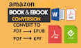 convert PDF to kindle ebook kpf epub amazon KDP publishing