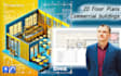 create detailed 2d floor plan for commercial buildings