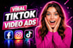 create viral tik tok video ads, facebook ads, dropshipping tiktok ads