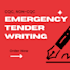 do emergency  tender writing for nearby deadlines