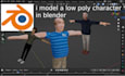 model 10 characters in 3d low poly like ps1