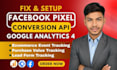 fix or setup facebook pixel with conversion api google analytics 4 by gtm