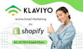 setup klaviyo email marketing flows and campaigns for ecommerce