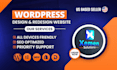design and redesign responsive wordpress website, blog or website development
