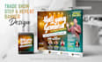 design step and repeat, backdrop, exhibition banner, booth