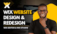 create dynamic wix website design or development  wix redesign using wix studio