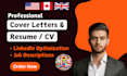 write a professional cover letter from scratch
