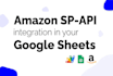 integrate amazon sp API report data with google sheet
