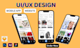 do figma mobile app design, mobile app UI UX design, mobile website design
