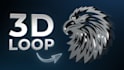 create a 3d logo loop animation for streams and videos