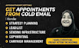 do cold email outreach and appointment setting
