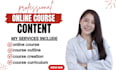 create online course content, course outlines and website
