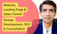 make website, funnel, landing page, do SEO and provide consultation