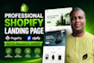 create modern shopify landing page shopify product page with pagefly zipify