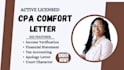 write USA CPA comfort letter income verification financial statements mortgage