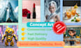 create best ai image for concept art, youtube, book covers