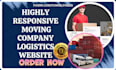 design moving company logistics freight booking trucking towing dispatch website