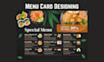 design restaurant menu cards, flyers