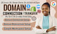 connect, fix domain to shopify, cloudflare, godaddy domain to systeme io