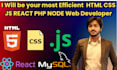 be your front end website developer using html css bootstrap reactjs jquery next