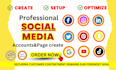 create and set up facebook pages and all social media accounts
