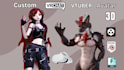 create custom furry or anime 3d vrchat avatar, vtuber model, unity VR character